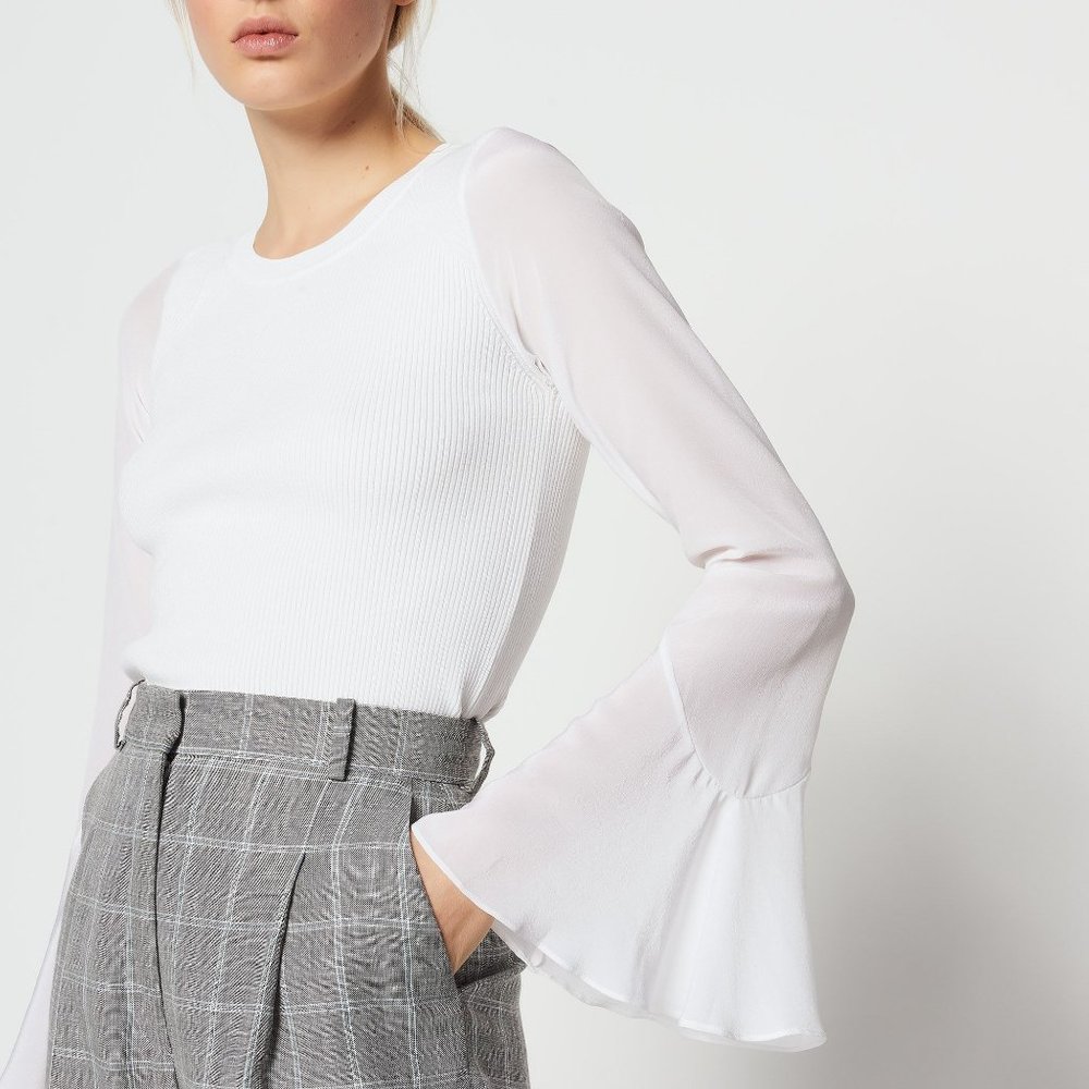 Sandro blouse w/ oversized silk sleeves